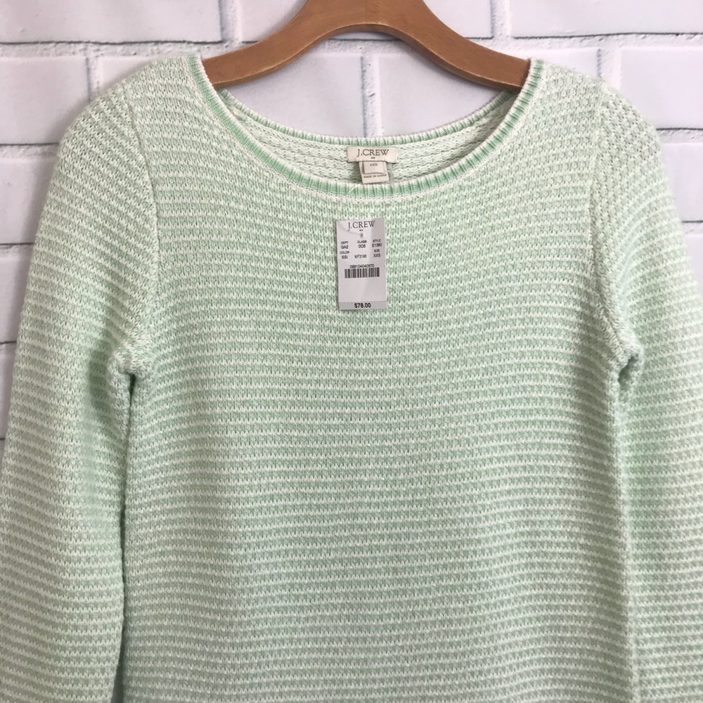 J Crew sweater merino wool XXS green mint light - Picture 3 of 8